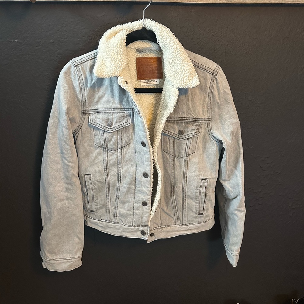 Denim Sherpa Levi Jacket